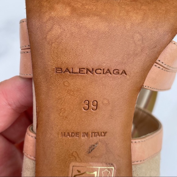 Balenciaga leather and suede ankle-wrap gladiator sandal size IT 39 US 9 - Picture 11 of 16